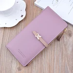 New Style Ladies Wallet Long Korean Student Fashion Zipper Buckle Thin Wallet Multi-Card Position Soft Wall for Women — photo 7