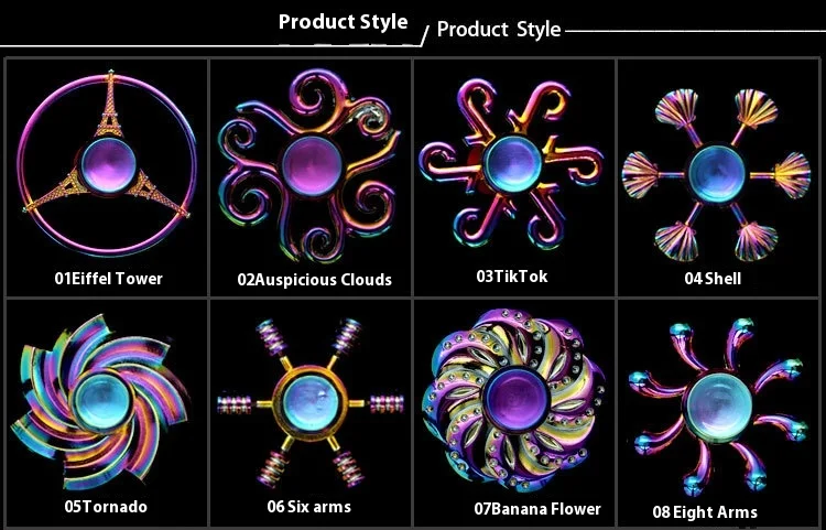 Title 8, Zinc Alloy Electroplating Colorful Fingertip To...