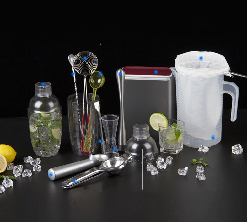 Title 3, Complete Cocktail Shaker Set Thickened Stainles...