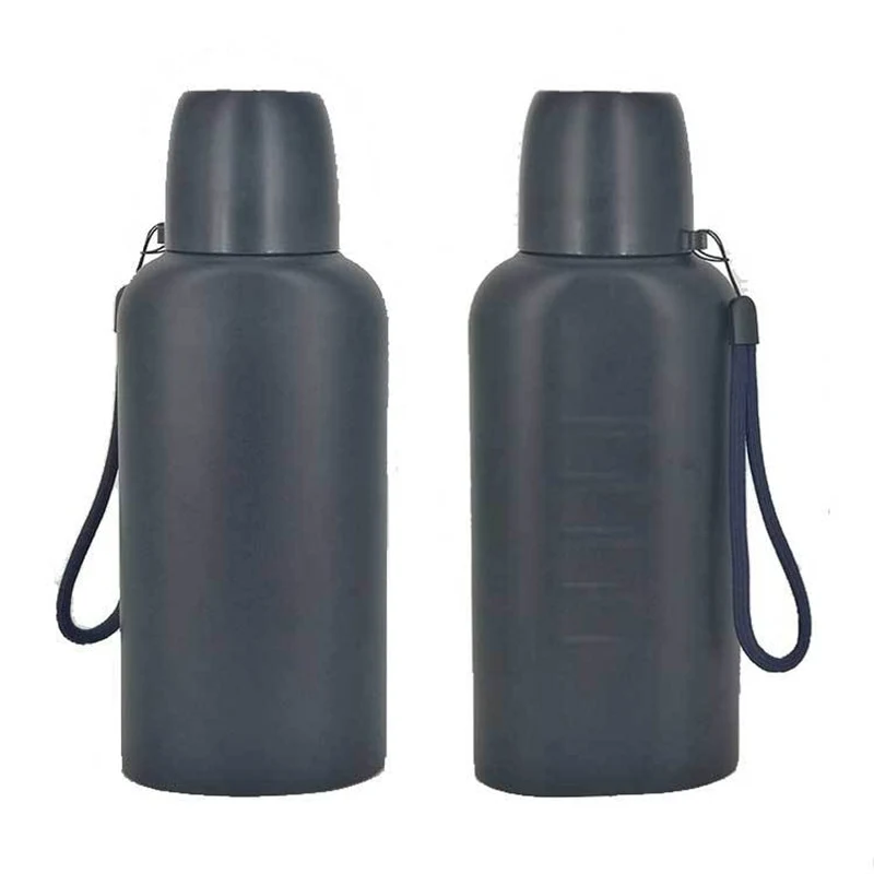 Title 7, Flat Vacuum Flask Pure 304 Stainless Steel Outd...
