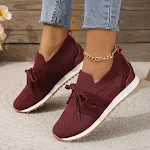 Women's Casual Shoes with Solid Color Sloping Heels, All-Day Comfort and Style, Perfect for Everyday Wear, Comfortable F — photo 11