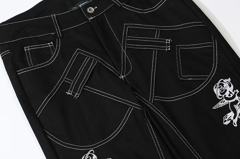 Title 1, Calças jeans masculinas de cor sólida, estilo s...