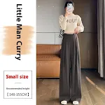 Gray Woolen Pants Women's Draping Thickened High Waist Slimming Loose Fit for Comfort and a Flattering Silhouette. — photo 9