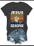 JESUS Printed Women's T-shirt, a comfortable and stylish way to express your faith. Modern design and perfect fit for ev — photo 2