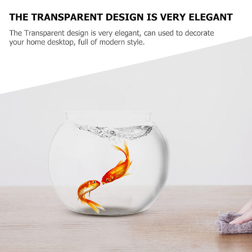 Fish Bowl Plastic Transparent Aquarium Small Fish Tank Fish Bowl for Betta Fish Goldfish Clear Bubble Planter Fishbowl — photo 5