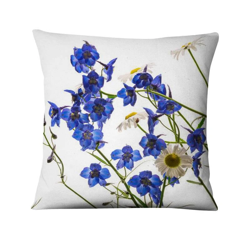 Capa de almofada com estampa floral digital de plantas verdes, perfeita para decorar o seu sofá ou cama e trazer a natureza. — foto 4