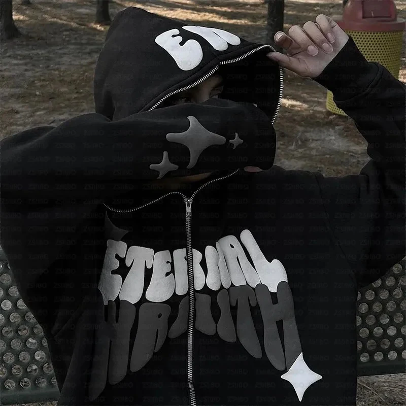 Title 4, Moletom com capuz solto e casual com estampa 3D...