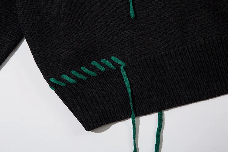 Gefranjerde ronde hals trui met touwnaden, een perfecte mix van stijl en comfort. Warmte en een modieuze look voor dagelijks gebruik. — foto 14