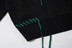 Gefranjerde ronde hals trui met touwnaden, een perfecte mix van stijl en comfort. Warmte en een modieuze look voor dagelijks gebruik. — foto 14