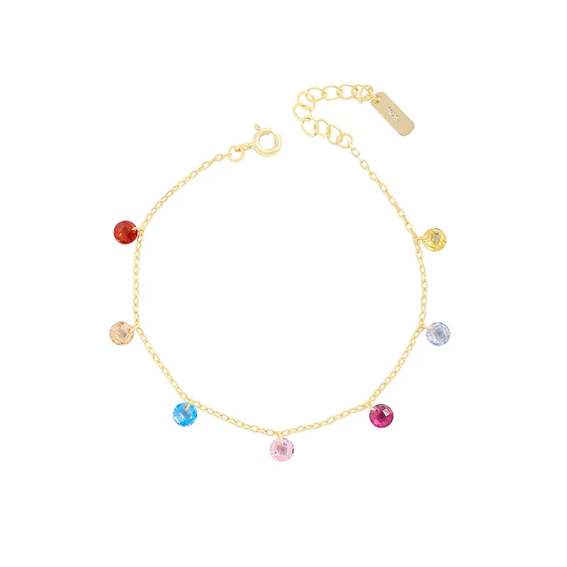 Design Versátil Pulseira Redonda Zircônia Colorida Prata 925 Para Elegância e Uso Diário. Um toque de brilho e estilo — foto 2