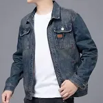 Jaqueta Coreana Retro Casual Slim Fit Masculina. Design Moderno e Confortável. Ideal para um Visual Casual e Elegante com Toque Retrô e Caimento Perfeito. — foto 1