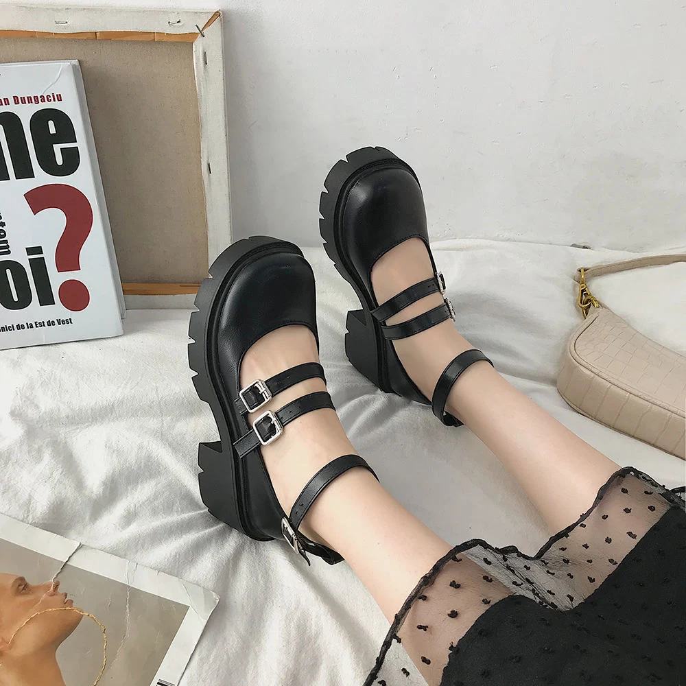Title 2, Dames Retro Japanse Hepburn Mary Jane Schoenen....