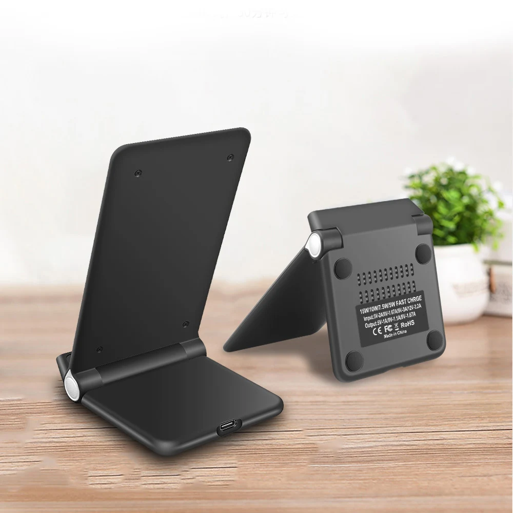 Title 7, 15W Folding Wireless Charger Stand Fast Chargin...