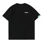 Camiseta de Verão Feminina Multicolorida Solta Simples Mangas Curtas Faixa no Braço Cores Vibrantes e Estilo Casual Perfeita — foto 3