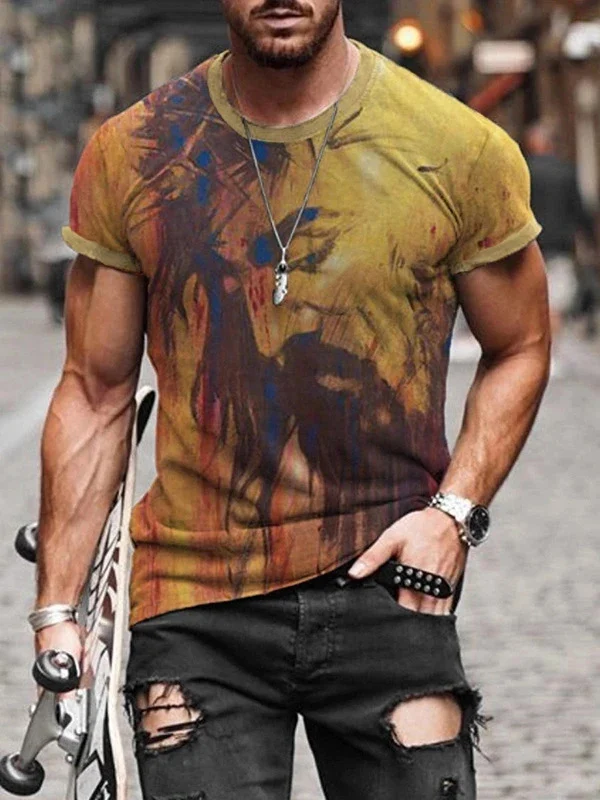 T-shirt da série de impressão de moda masculina — foto 8
