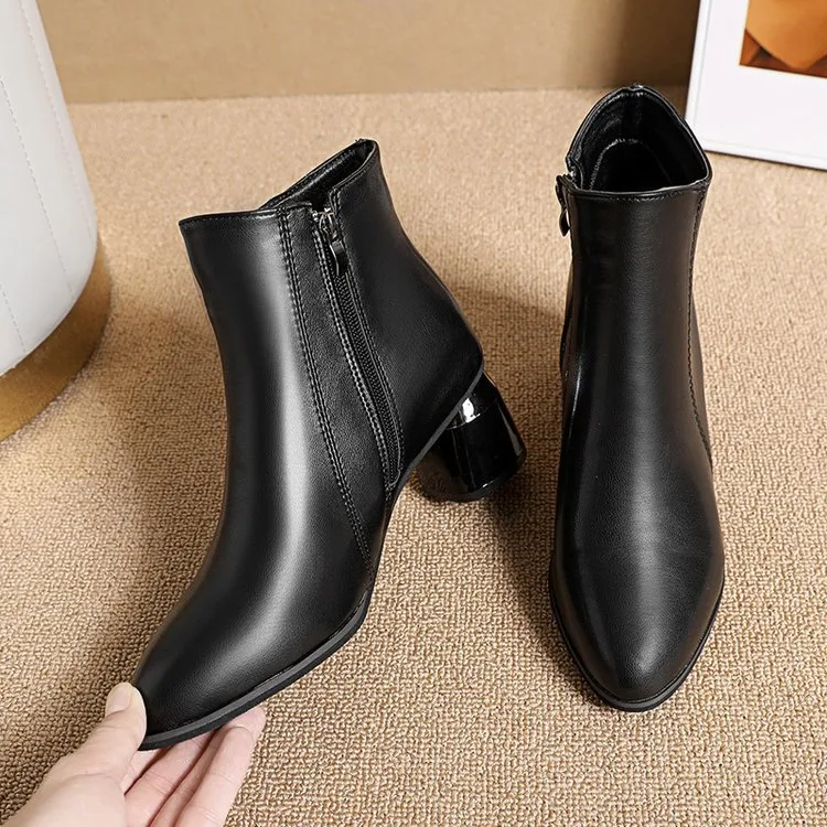 Title 11, Womens Autumn and Winter Short Boots, Chunky H...