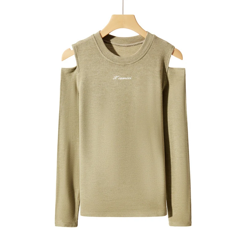 Title 8, Womens Hollow-out Long-sleeved Knitted Pullove...