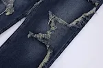 Jeans rectos casuales de estilo americano, desgastados, de industria pesada, para hombre. Cómodos y duraderos, ideales para uso diario. — foto 4