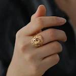 Schattige Kitten Ster Ring Damesmode Dieren RVS Sieraden Knoop Ring Een stijlvol accessoire voor kattenliefhebbers Perfect cadeau voor haar — foto 6