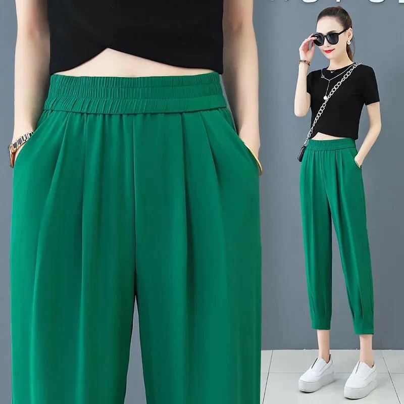 Title 6, Summer New High Waist Loose and Slimming Thin C...