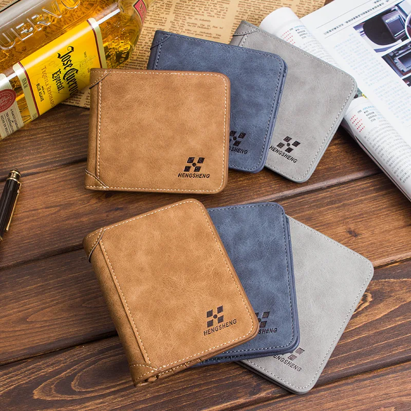 Title 7, Thin Fashion Casual Nubuck Leather Mens Wallet...
