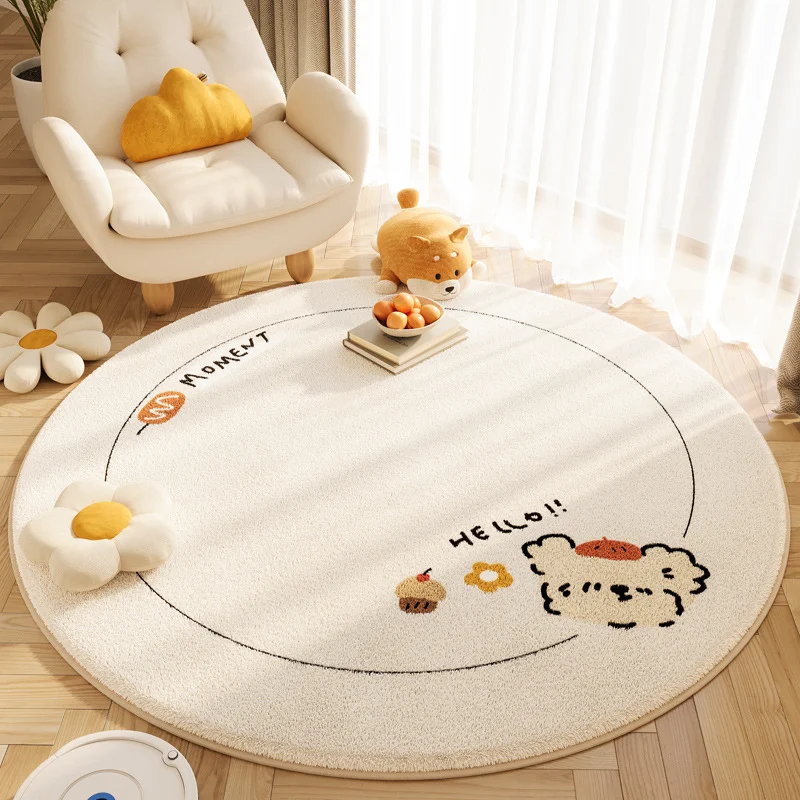Household Minimalist Printed Circular Cashmere Carpet, soft and elegant, perfect for adding style and comfort to your li — photo 2