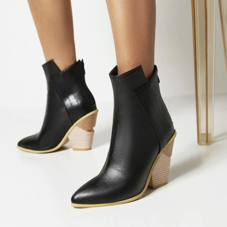 Title 30, New Womens Short Boots with Pointed Toe, Color...