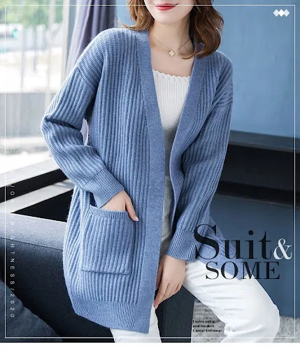 Title 23, Loose Knitted Shawl Versatile Sweater Coat for ...