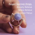 Anéis Spinner Originais com Pedras Naturais e Spinners Substituíveis para Alívio de Ansiedade e Estresse Joias Presentes — foto 5