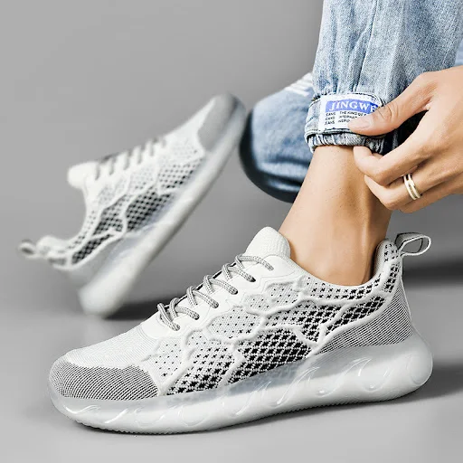 Title 5, Heren Casual Fly Woven Mesh Schoenen Ademend Li...