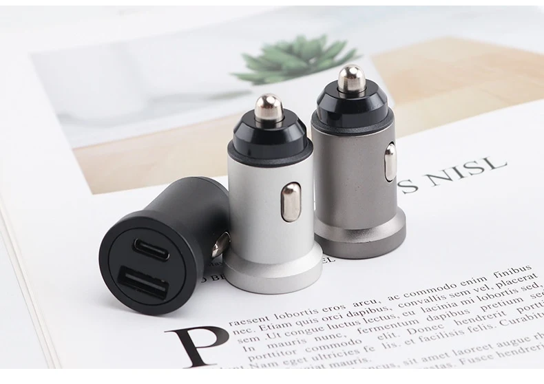 Title 5, Fast Charge PD Car Phone Charger Mini Metal Cig...
