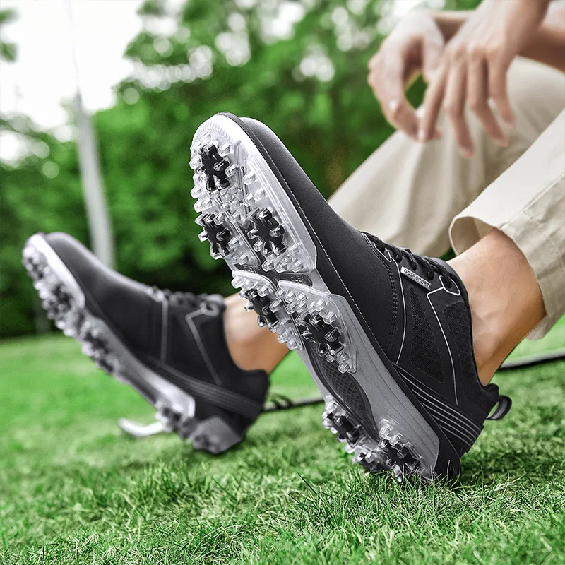 Męskie buty do golfa casual Oddychająca mikrofibra Wygodne obuwie golfowe dla mężczyzn. Zapewnia komfort i przewiewność podczas gry. Idealne na każdy dzień. — zdjęcie 1