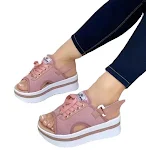 New Women's Thick Sole Velcro Strap Roman Sandals, Stylish Comfort for Summer, Easy to Wear and Supportive — photo 2