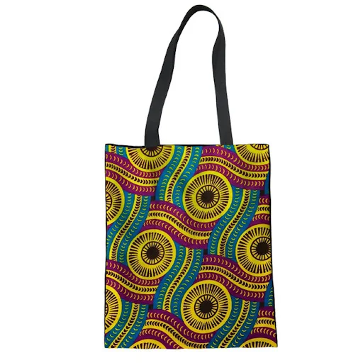 Title 8, Exotic New Student Creative Canvas Bag with Geo...