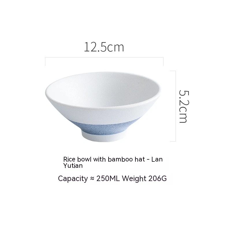 Title 5, Japanese-style Ceramic Speaker Rice Bowl for Ho...