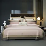 Luxurious 160 Thread Count Double-strand Long-staple Cotton Color Block Embroidery Bedding Set for ultimate comfort. — photo 6