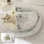 Plush shell pet nest, a cozy and secure haven providing comfort and relaxation for your dogs and cats. A soft and inviti — photo 14