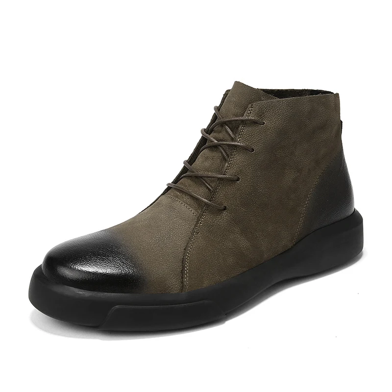 Men's Martin Boots fashion high-top leather boots for stylish wear. These boots provide comfort and a fashionable look, — photo 1