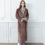 Men's and Women's Simple Thickened Flannel Nightgown for Ultimate Comfort, Softness, and Warmth, Perfect for Lounging an — photo 9