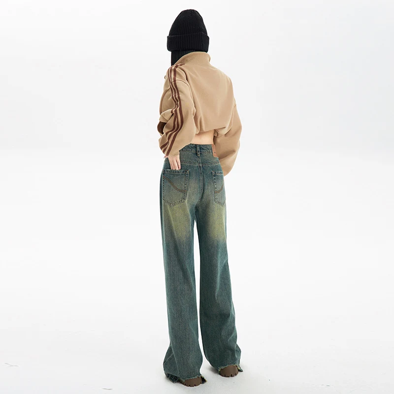 Jeans retrô desgastados com personalidade da moda feminina — foto 2