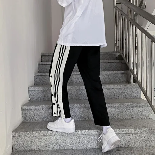 Title 2, Mens Port Style Buttoned Straight Leg Sweatpan...