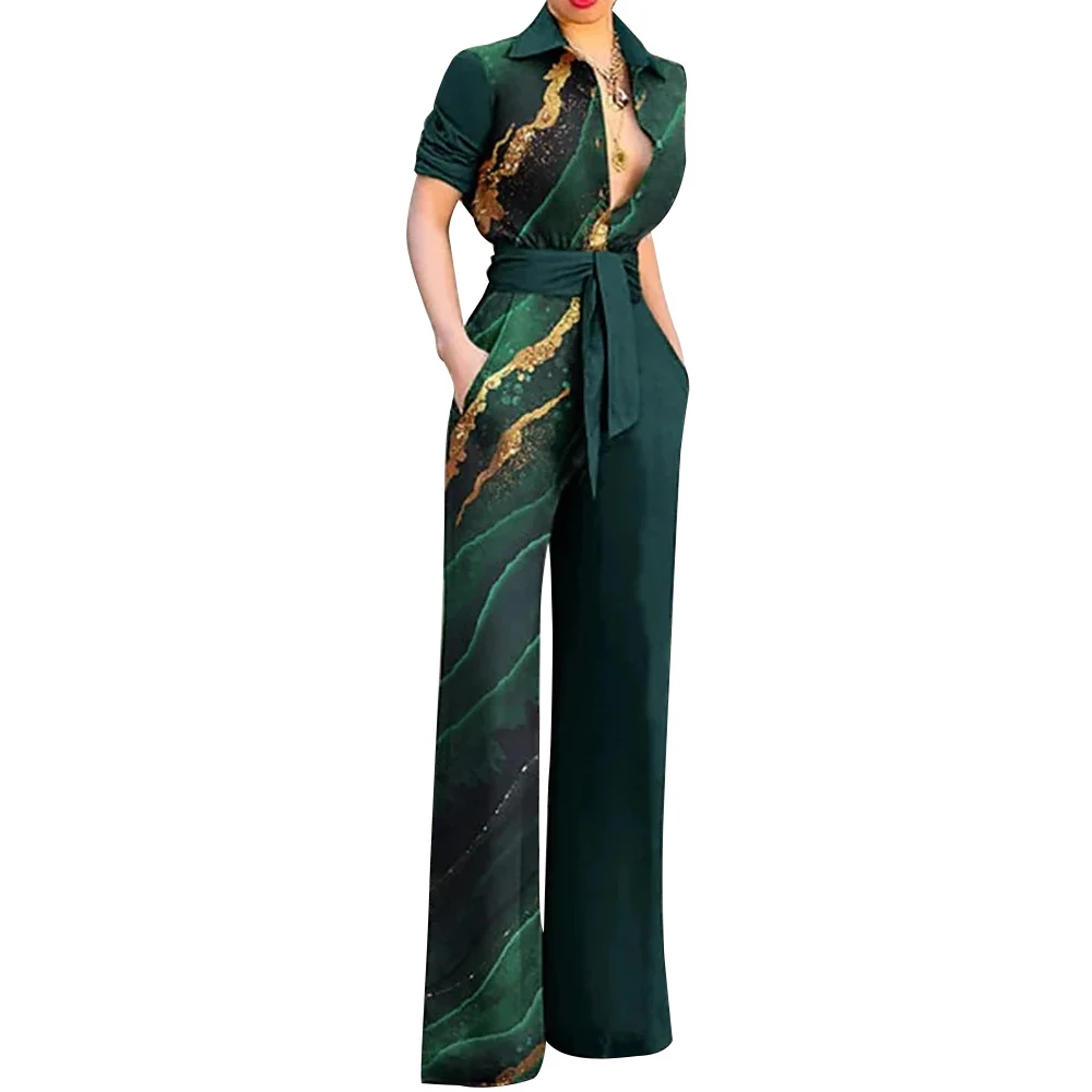 Title 3, Damesmode losse casual jumpsuit met lange mouwe...