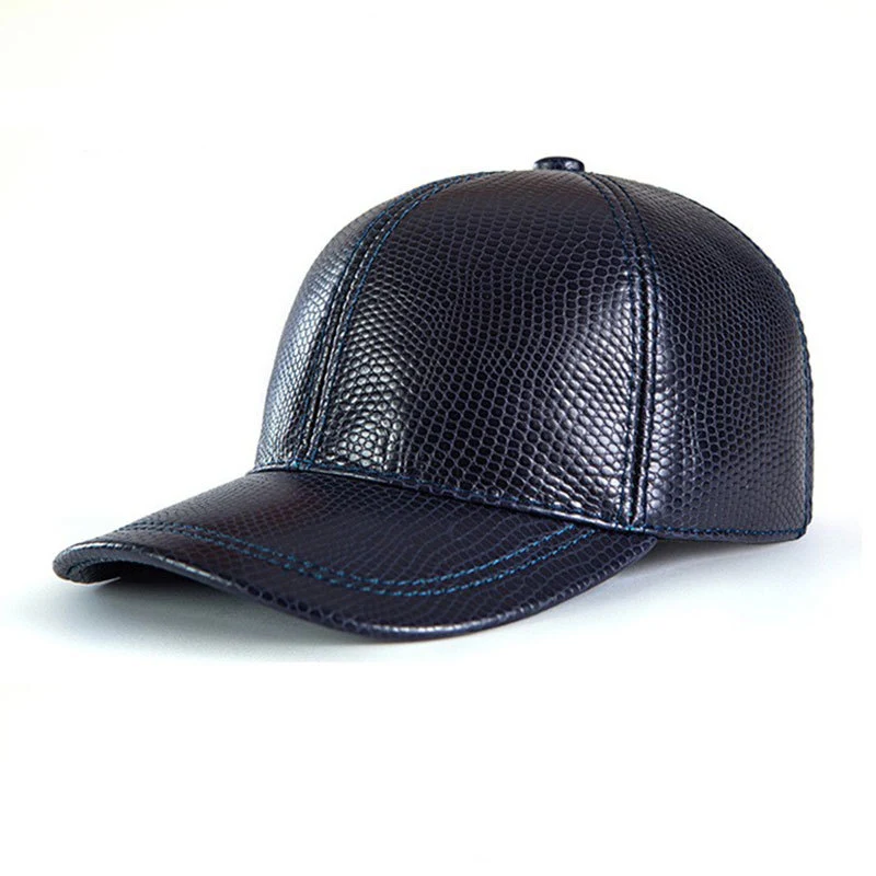 Genuine Leather Baseball Cap for Men and Women, Fashion Autumn and Winter, stylish and warm, perfect fit, great for prot — photo 3