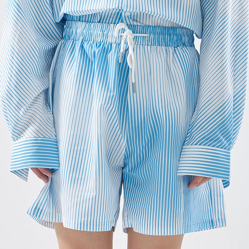 Men's Tie-dye Shirt and Shorts Suit, Summer Korean Trend, Gradient Striped Design, Neutral Wind Wear, Perfect for Casual — photo 6