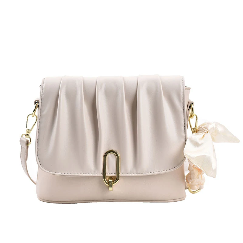 Title 5, One-Shoulder Messenger Pleated Cloud Bag – Styl...