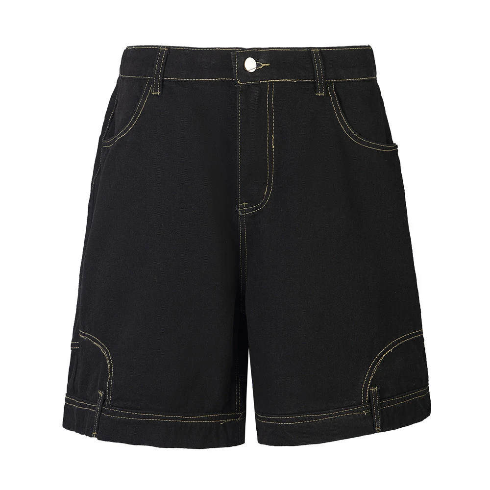 Fashion Baggy Denim Shorts for Men and Women. Comfortable and stylish fit. Perfect for casual wear, made from high-quali — photo 7