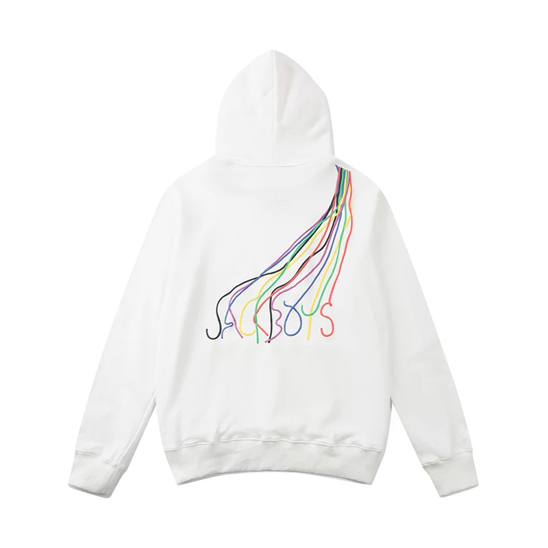 Three-Dimensional Color Line Hoodie for modern style. Offering comfort and warmth, this hoodie features a unique design, — photo 2