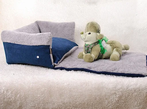 Title 5, Flip Pet Nest Removable Pet Beds with Blanket o...