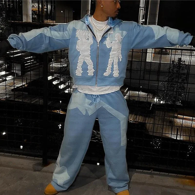 Cardigã com capuz Y2g estilo Hip Hop para homens, jaqueta moderna e com personalidade, perfeita para um visual urbano, confortável e estiloso — foto 13
