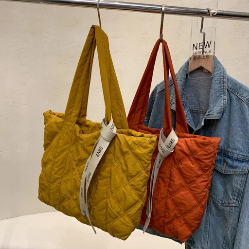 Title 2, Bolsa Tote de Inverno Feminina 2023 Costura Rom...